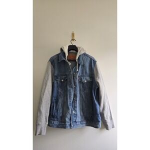 Levi's Vintage Fit Denim Jacket Hoodie Hybrid Trucker Blue Men's XL Streetwear